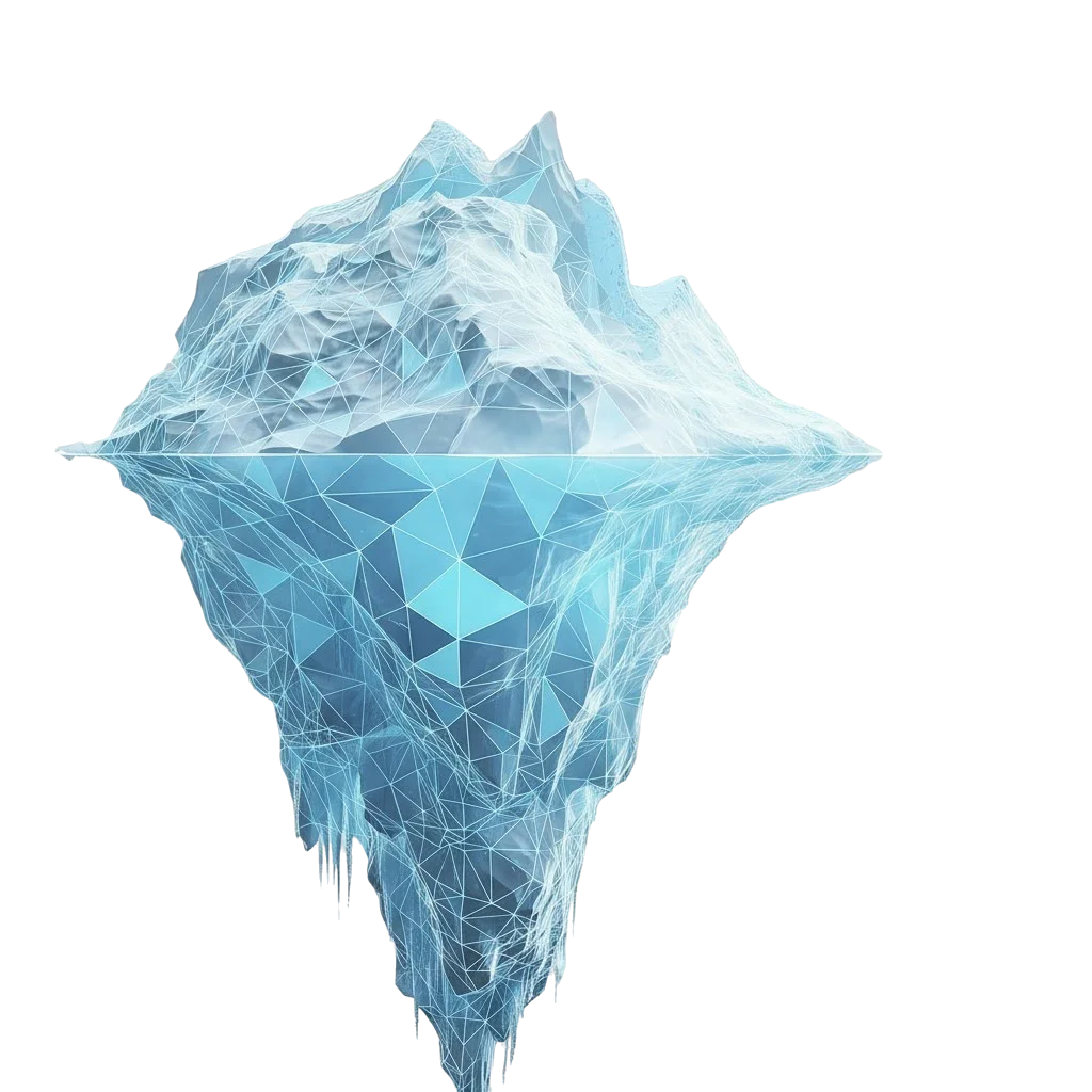 Геометрический айсберг визуализация процесса